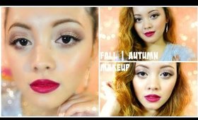 Fall/Autumn Makeup Look | Dark Berry Lips & Bronzy Eyes