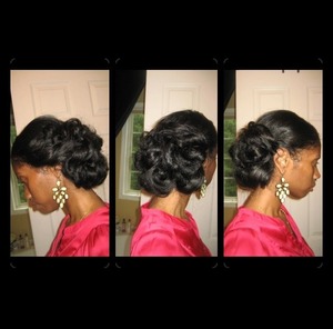 Rollerset on natural hair