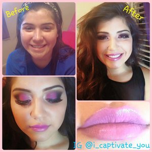 used bh cosmetics palette and LA Girl Glazed Lip paint in Baby doll...please check out my YouTube channel "I CAPTIVATE YOU"