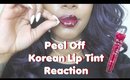 Peel Off Korean Lip Tint Reaction | Berrisom "My Lip Tint Pack" Sexy Red