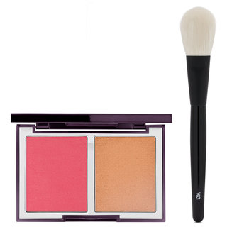 The First Edition F1 Angled Cheek Brush + Free The Weightless Veil Blush Palette Bright Poppy