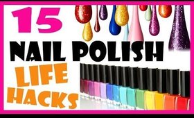 NAIL POLISH LIFE HACKS | 15 NAIL POLISH USES YOU DIDNT KNOW ABOUT | MELINEY HOW TO TIPS & TRICKS