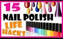NAIL POLISH LIFE HACKS | 15 NAIL POLISH USES YOU DIDNT KNOW ABOUT | MELINEY HOW TO TIPS & TRICKS