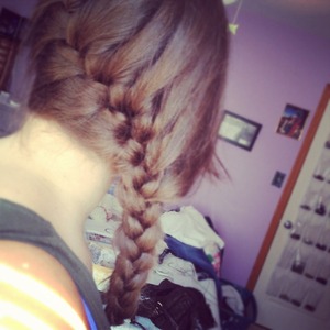 This is a braid imitating the one Katniss wears in 'The Hunger Games'