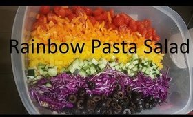 Rainbow Pasta Salad-St Patricks Day Potluck