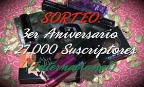 ☞ SORTEO INTERNACIONAL: 3er Aniversario + 27.000 Suscriptores ☜