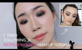 眼妝║照著我最愛的歐美Youtuber教學化妝❤第一次嘗試cut crease！I TRIED FOLLOWING A KATHLEEN LIGHT MAKEUP TUTORIAL