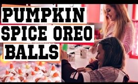 Pumpkin Spice Oreo Balls! NO BAKE! | CookingWithKRISAMMI
