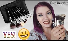 HFun 8 Piece Brush Set (Goat Hair/Synthetic) Review + Breakdown