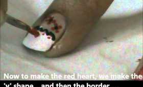 Valentines Day Easy Nail Art tutorial- Nail design for beginners and short nails designs how to