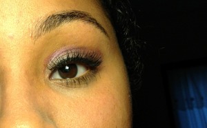 Purple with some silver very easy to do! Added some fake lashes!