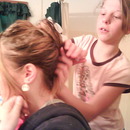 My Little Sister Getting Creative With My Friends Hair  Im So Proud =)