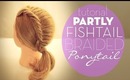 ★ HOW TO CREATE A PARTLY FRENCH FISHTAIL BRAIDED PONYTAIL TUTORIAL | MEDIUM LONG HAIRSTYLES Peinados