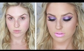 Purple New Years Glam! ♡ Bright Party Makeup