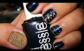 Midnight Cami Nail Tutorial | Caviar Nails / Microbeads