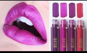 NEW Milani Amore Matte Metallic Lip Cremes! Swatches & Review!