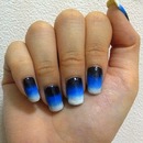 Ombre gradient nail art