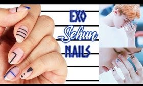 Exo Sehun Nails | Minimalistic Korean Men's Nail Art♡