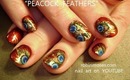 PEACOCK feather inspired designs  robin moses nails art tutorial 2