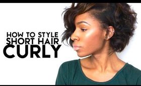 How To Style Short Hair CURLY!