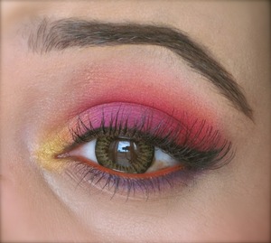 A look based on the colors of a summer sunset 