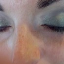 Smoky eyes with a touch of green