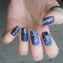 Purple Stone Nails