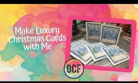 DIY luxury Christmas cards with me and free printable (papercrafts)