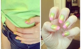 Neon Ombre Nails