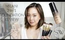 Milani 2 in 1 Foundation Review + full face first impression