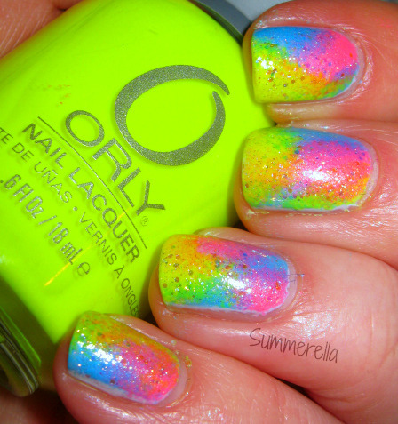 Neon Sponged Mani | Summer A.'s (wonderland-nails) Photo | Beautylish