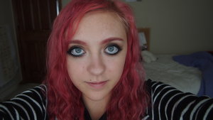 Flashback to my pinky red hair and tons of acne! I am wearing a smoky eye here.