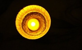 DIY Glitter GLOW Light Up Jar /Bowl Lantern for Night