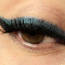 Blue/green and black liner