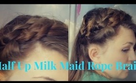 Easy Half Up Three Strand/Rope Braided Boho Hairstyle