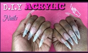 HOW I DO MY ACRYLIC NAILS AT HOME (DIP METHOD)