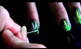 Weed Leaf nail Art Tutorial (HD)