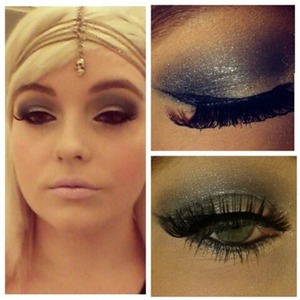 a smokey eye I did for a night out! using viva glam nicki 2 lipstick and lipglass on the lips!