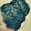 How to: Never-Ending, French Braid Sock Bun on Your Own Hair