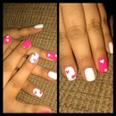 Pink and white hearts
