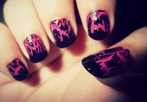 I've always loved how hot pink looks with black (:
