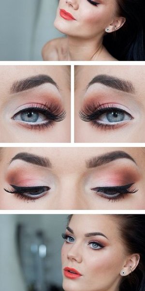 Peach eye makeup ❤️