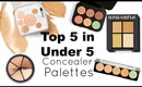 Top 5 in Under 5: Concealer Palettes