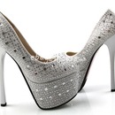 Spring New Round Toe Platform Heel Shoes With Sequins