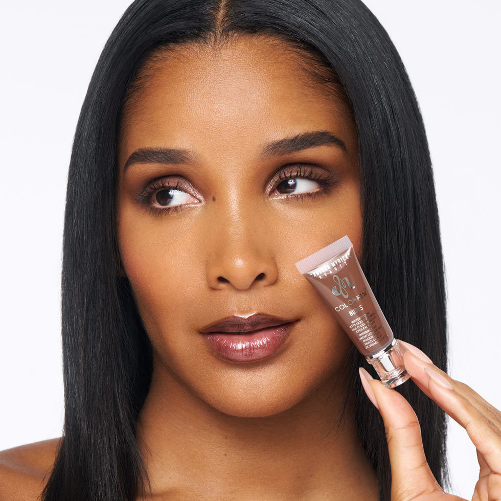 Model wearing Danessa Myricks Beauty Colorfix Nudes