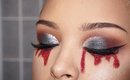 Red glitter Tears makeup tutorial | @pdx_dez