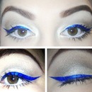 blue winged eyeliner