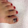 Rudolph toe nails