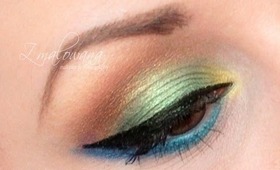 BH Cosmetics Malibu Palette  Green Blue Holiday Look