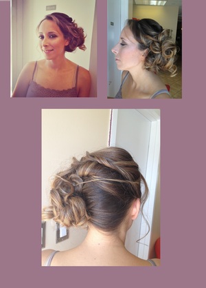 Another bridal idea for an updo,the most important this kind of updo will also look good on pictures from any side of view.